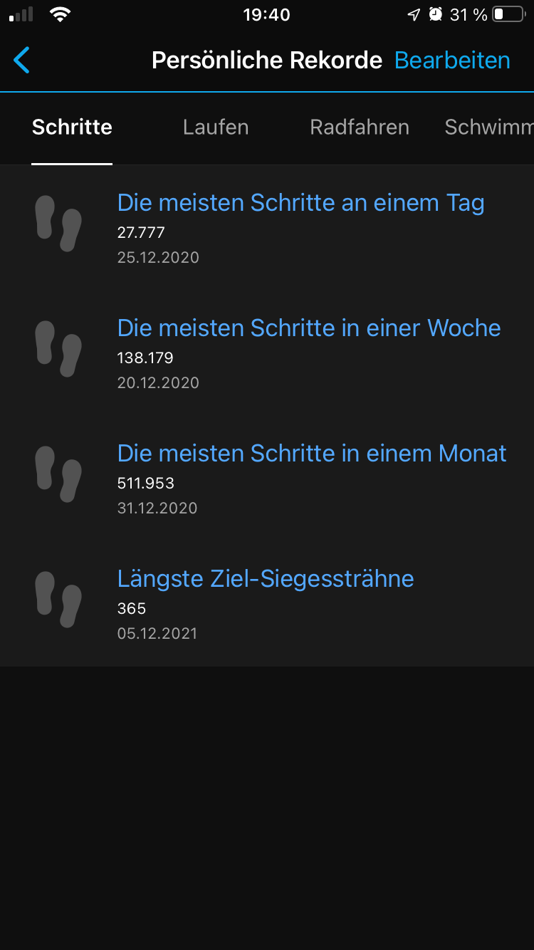 1 Jahr Schritte Zielsiegesstraehne